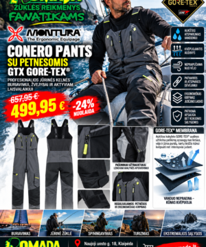 Kelnės Conero Pants su petnešomis Montura Gore-Tex Boat Yachting