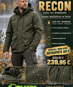 Striukė Recon Dura-Tex Membrane Deerhuter Medžiotojui ir Žvejui
