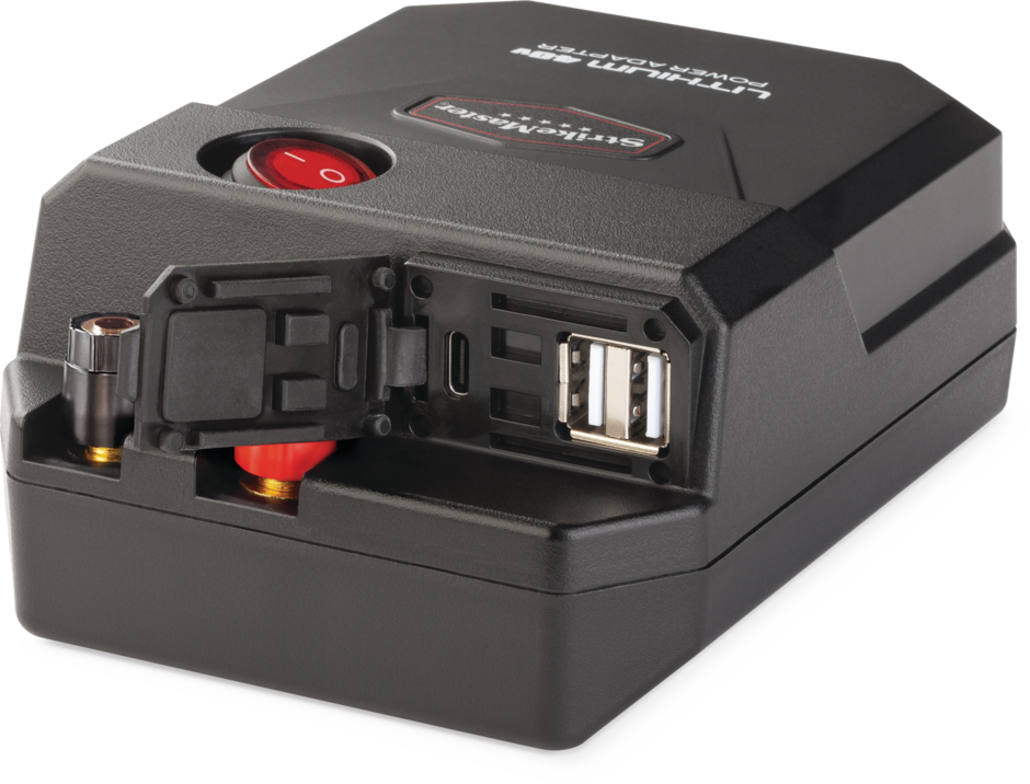 STRIKEMASTER MAVEN LITHIUM 40V POWER ADAPTER – maitinimo adapteris su USB ir 12V išėjimais Echolotui Telefonui