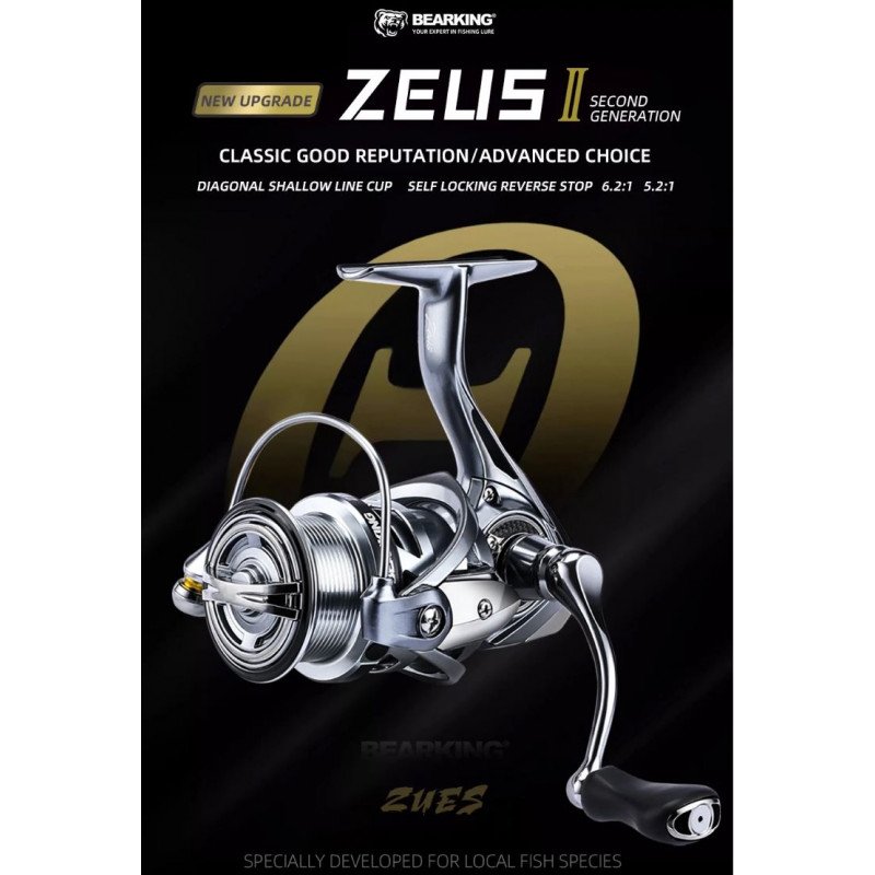 Ritė BEARKING Zeus2 2500HG / 3000 Labai Lengva 10 guolių